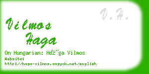 vilmos haga business card